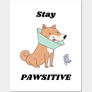 Dog Lover Stay Pawsitive Posters and Art